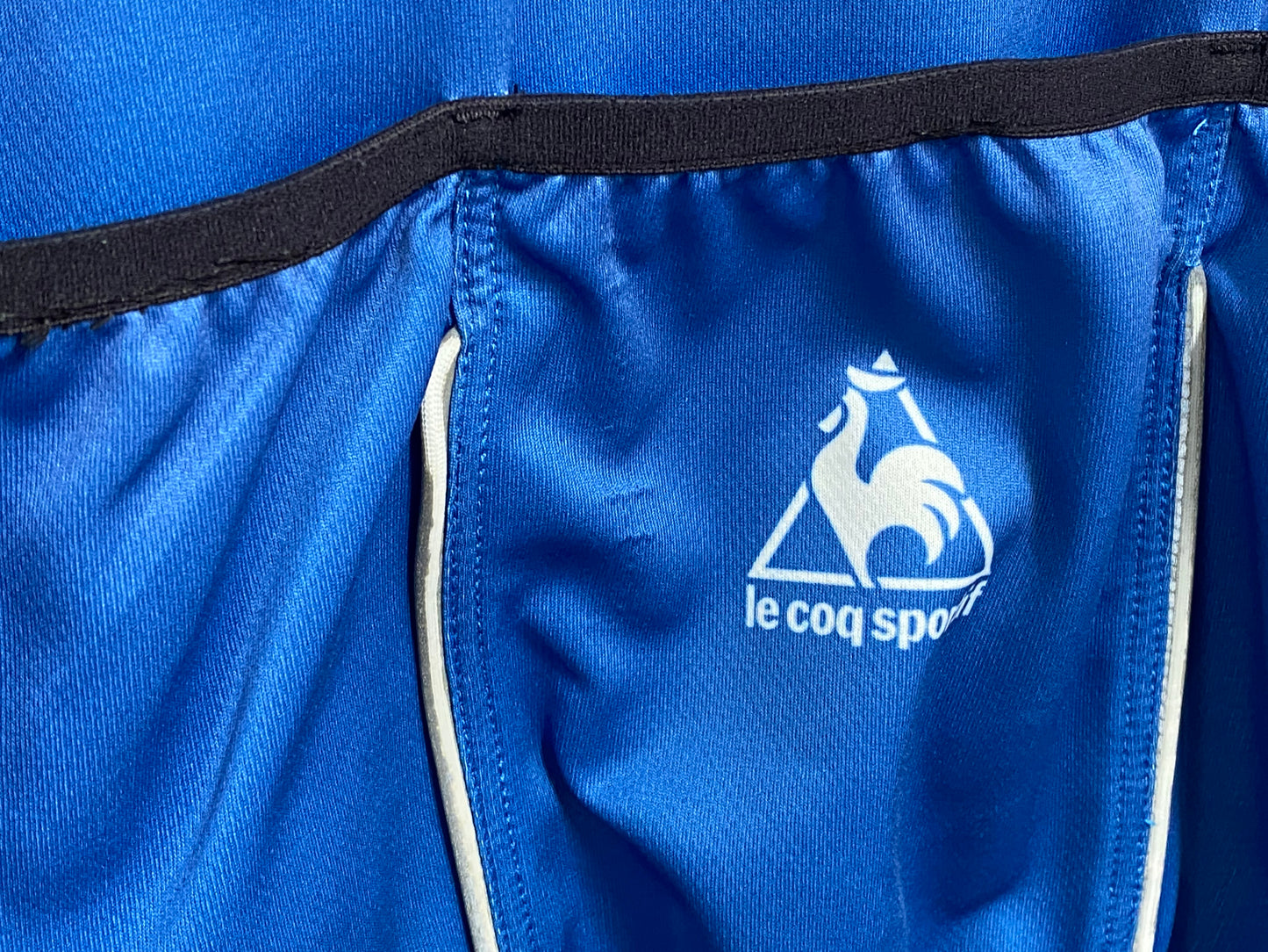 GX582 ルコックスプルティフ le coq sportif 半袖 サイクルジャージ 青 L ※擦れ
