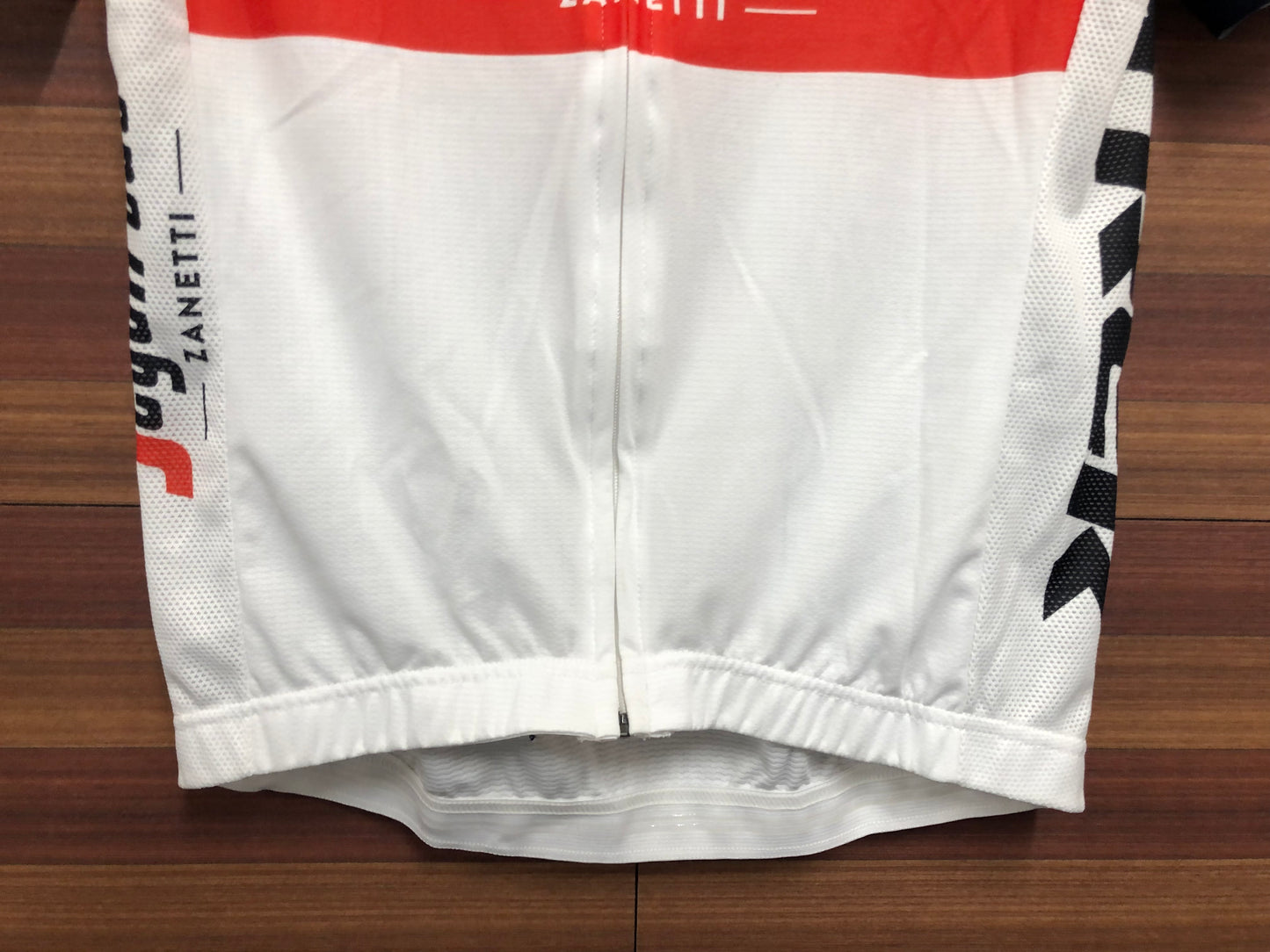 GZ461 サンティーニ Santini 半袖 サイクルジャージ 白 S TREK Segafredo ※汚れ