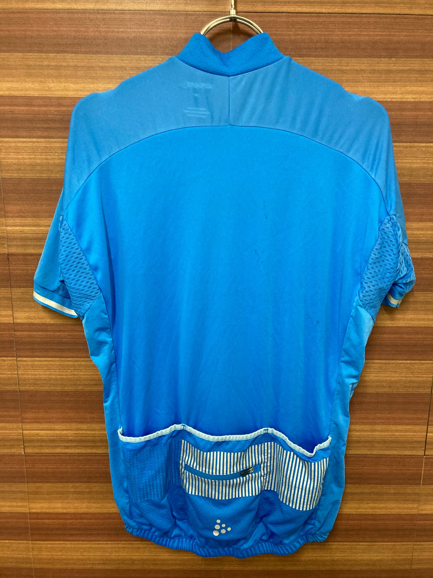 GV318 クラフト CRAFT 半袖サイクルジャージ 水色 M ほつれあり