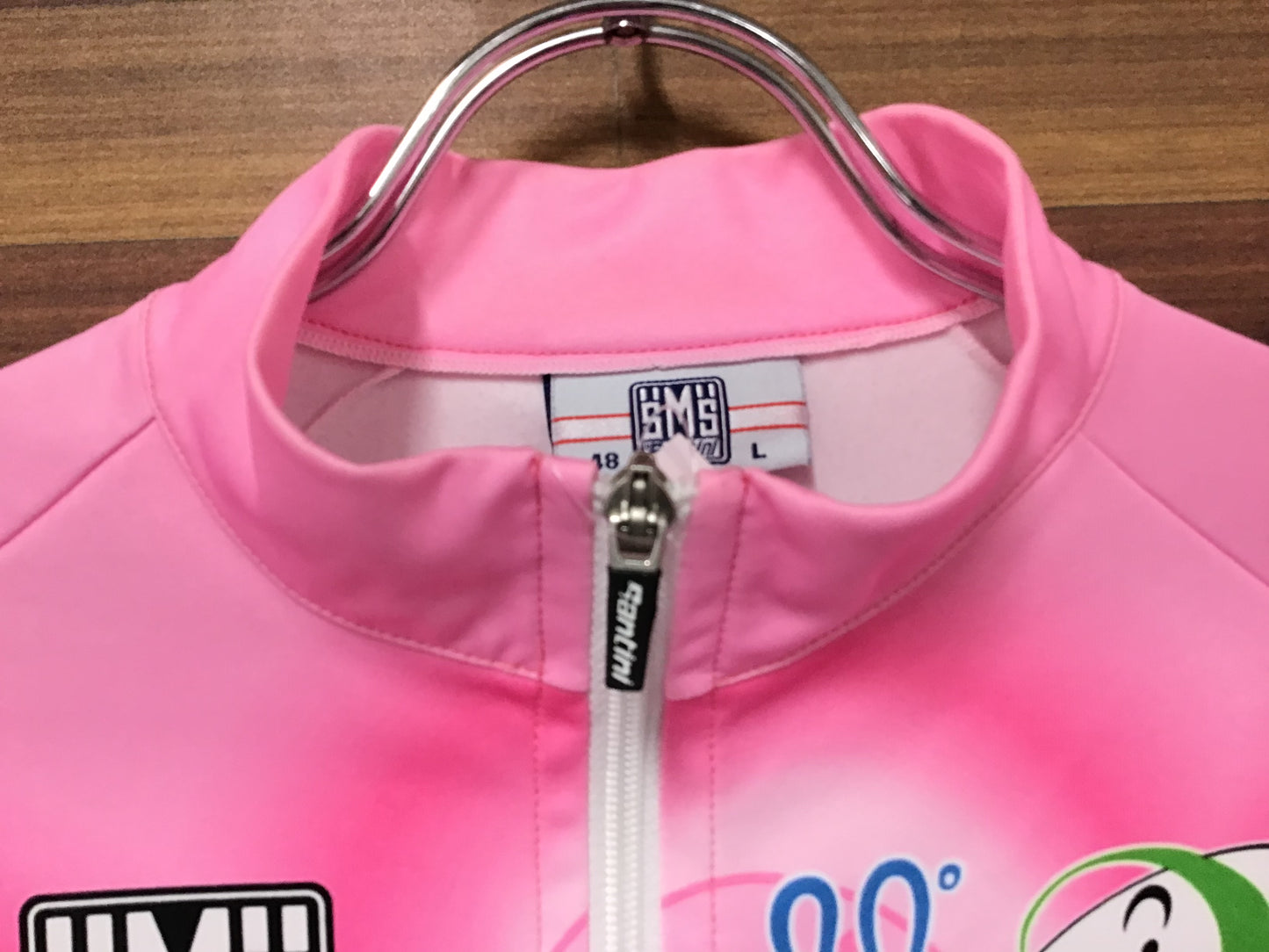 GV910 サンティーニ Santini 裏起毛 長袖 サイクルジャージ ピンク L