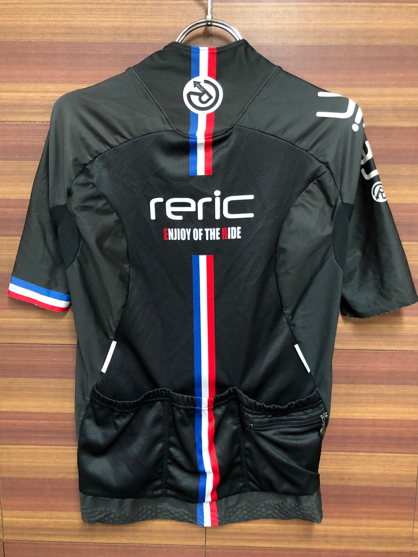 HA046 レリック reric 半袖サイクルジャージ 黒 S ほつれあり