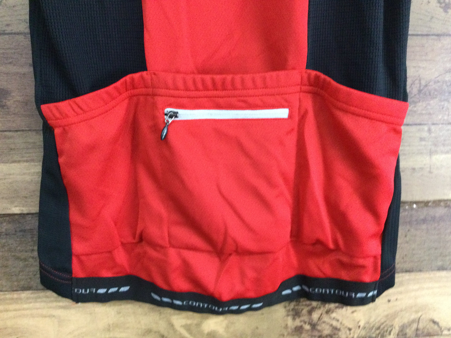 FW888 デマルキ DE MARCHI コンツアージャージ CONTOUR + JERSEY 半袖サイクルジャージ 赤 M