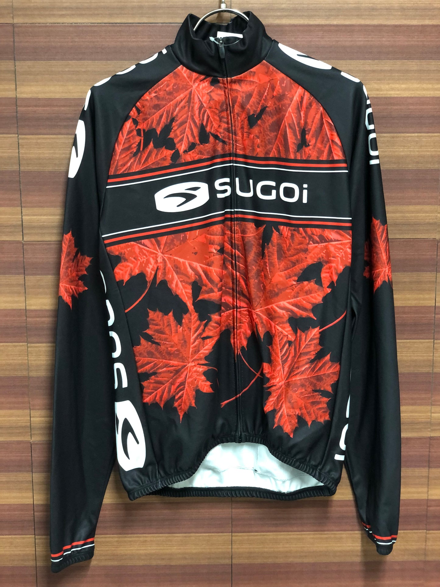 GI249 スゴイ sugoi 長袖 サイクルジャージ 黒赤 S