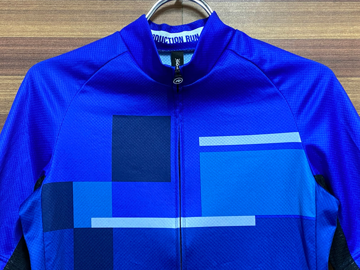 HI435 アソス assos ANTHRACITE SS JERSEY 半袖 サイクルジャージ 青 紺 S ※ほつれ