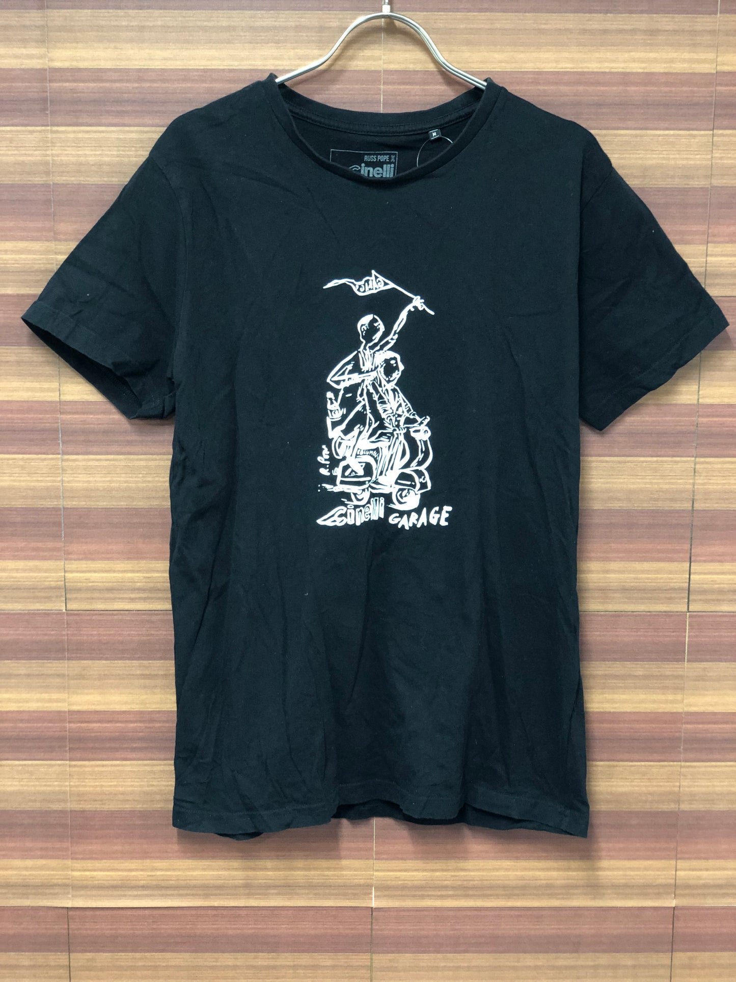 GO735 チネリ cinelli ART PROGRAM 半袖Tシャツ RUSS POPE 黒 M