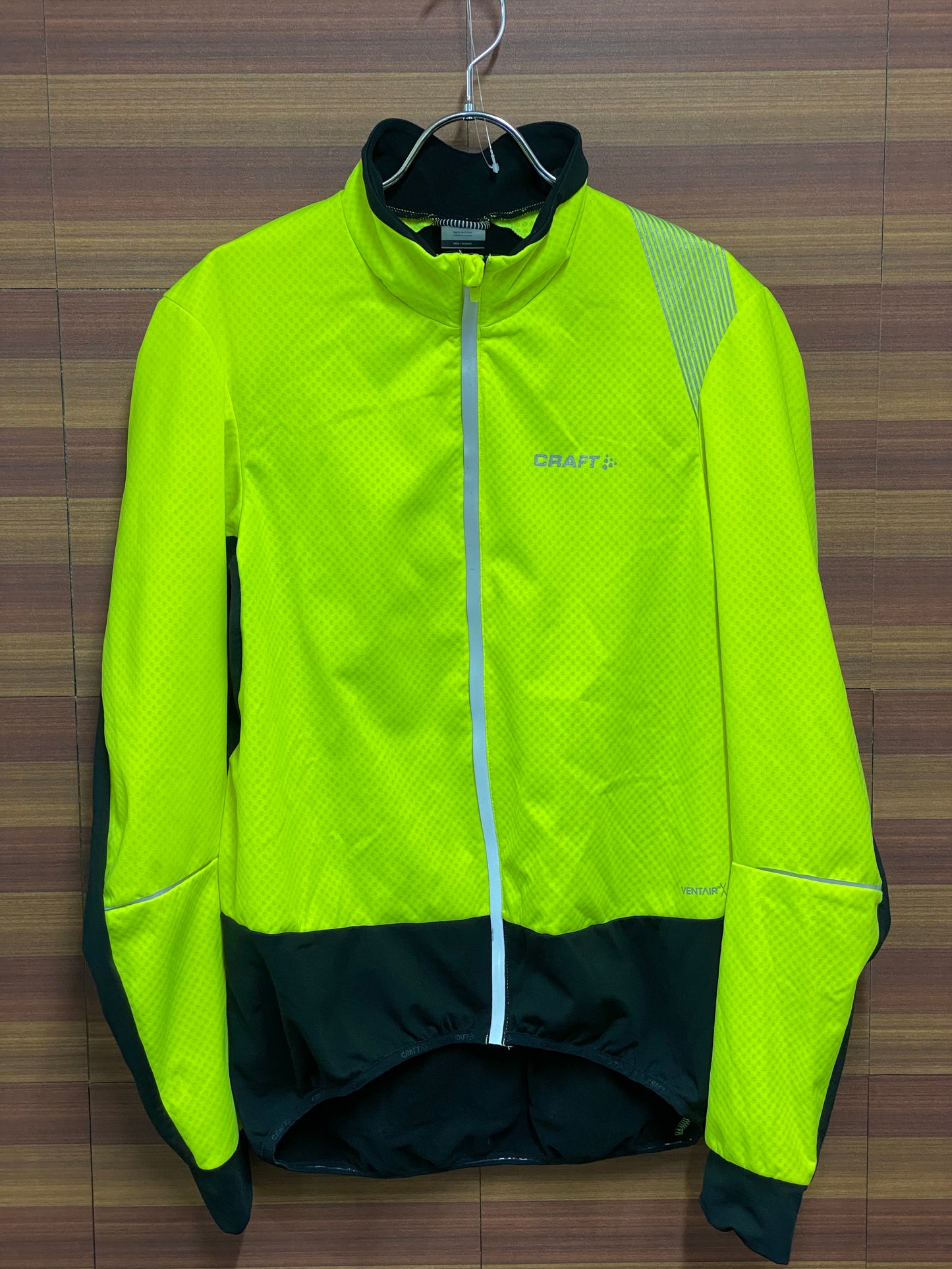 GU253 クラフト CRAFT 長袖サイクルジャケット 黒黄 L 裏起毛 VENTAIRxWIND