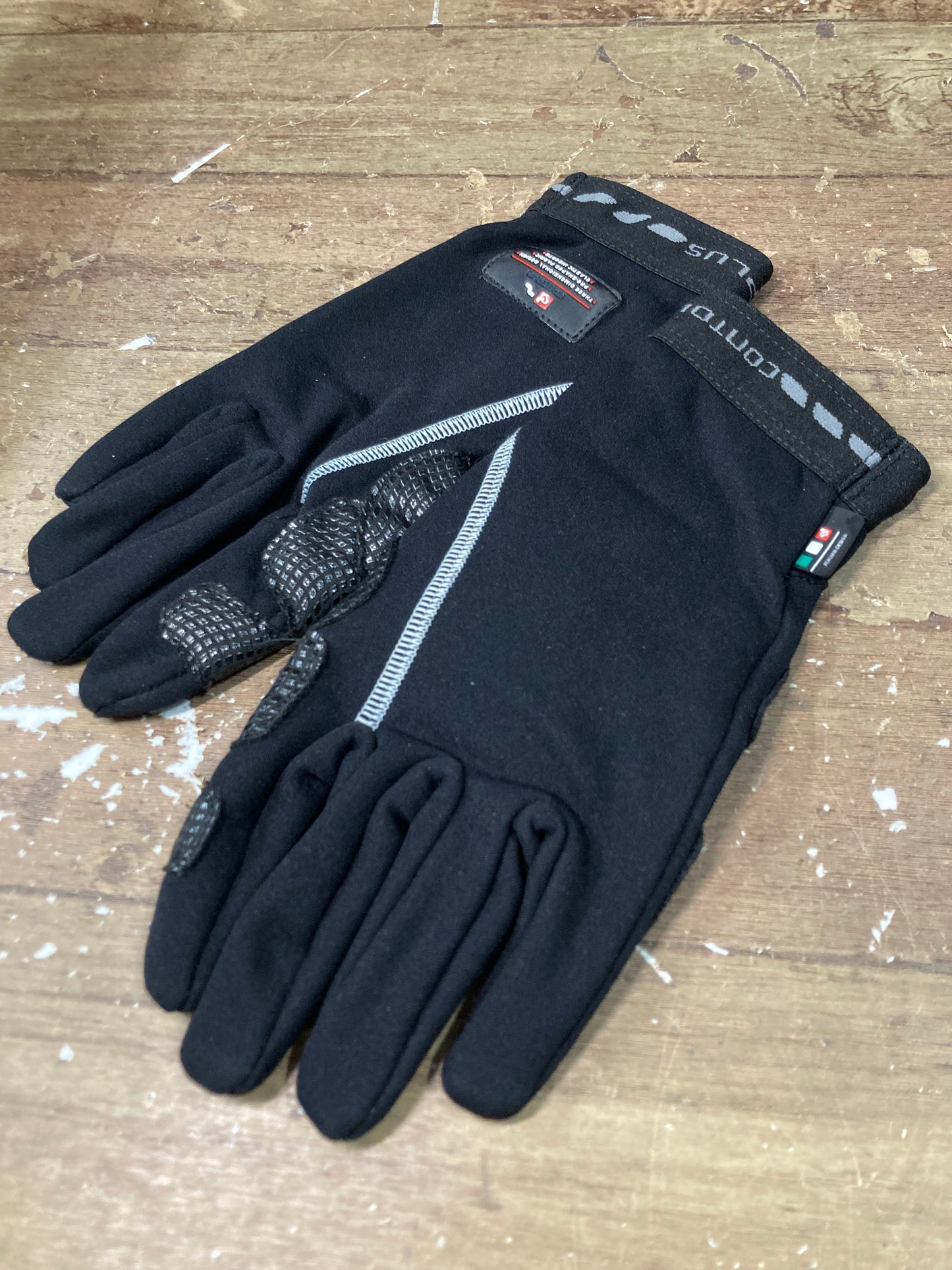 FX214 デマルキDE MARCHI CONTOUR PLUS 長指グローブ 黒 裏起毛 M