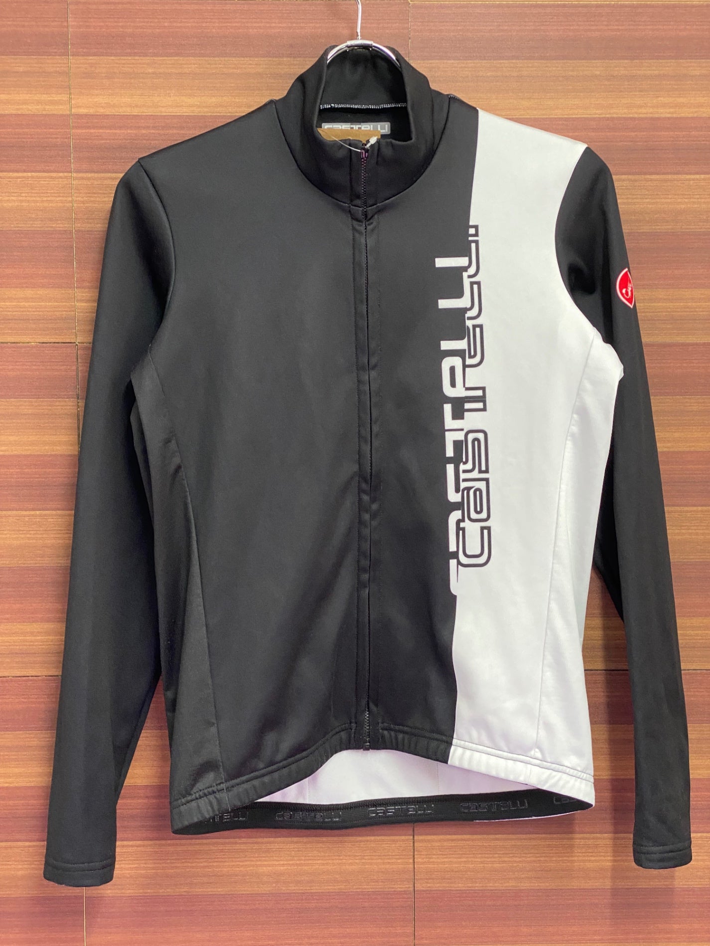 HR998 カステリ CASTELLI 長袖 サイクルジャージ 黒 白 M ※毛玉 – BICI