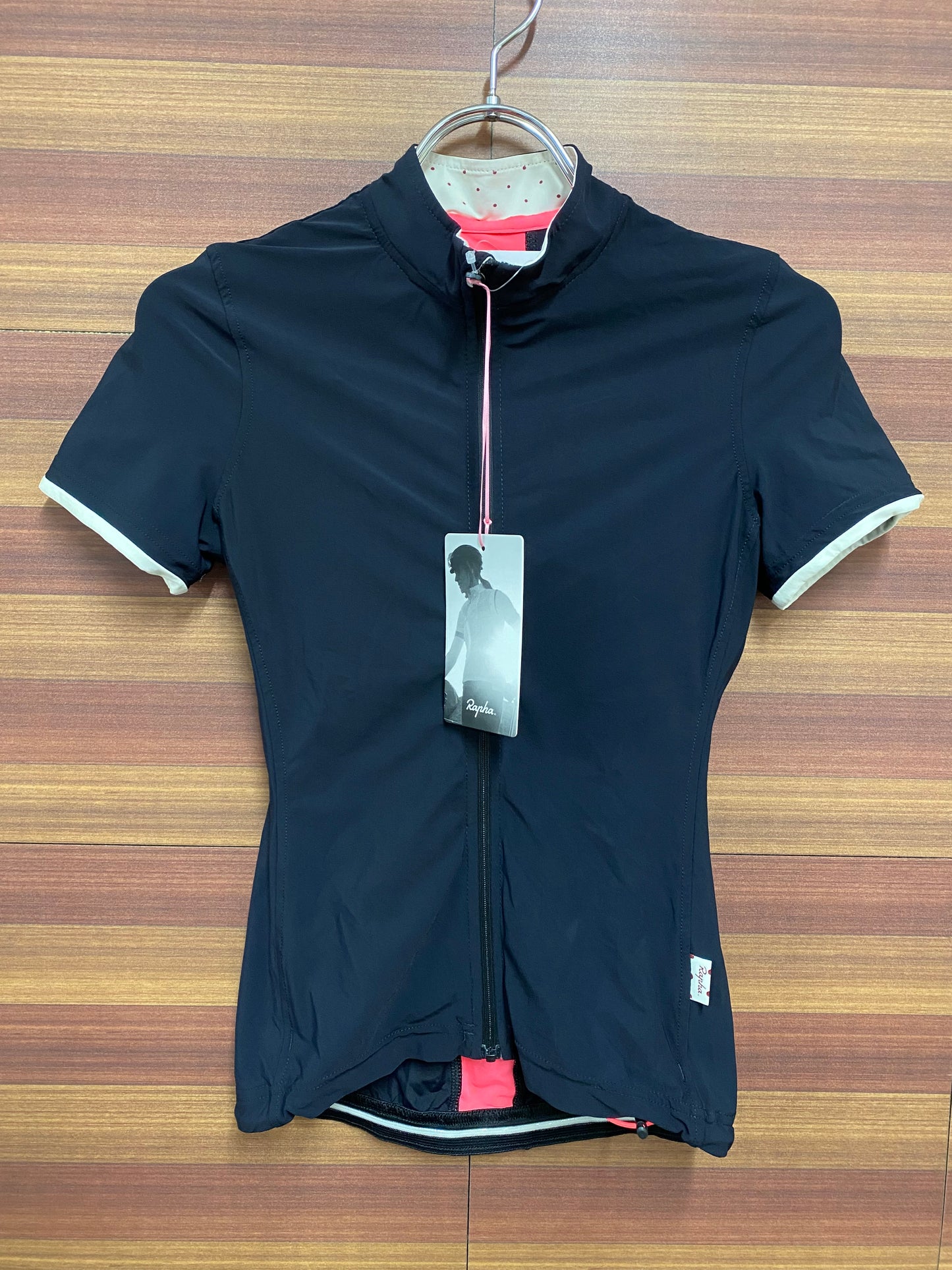 GC614 ラファ Rapha SS SOUPLESSE JERSEY 半袖 サイクルジャージ XXS レディース 黒ピンク
