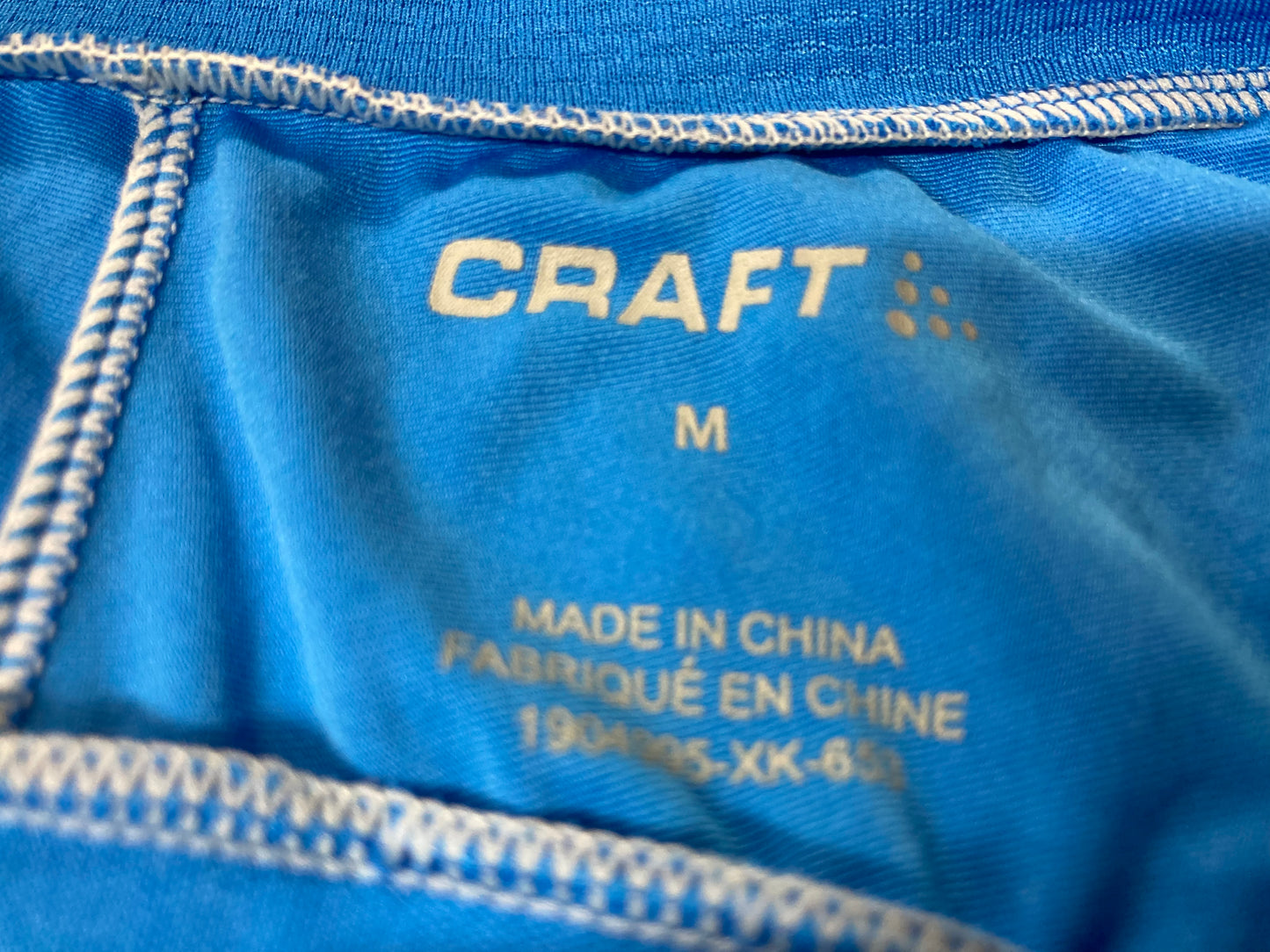 GV318 クラフト CRAFT 半袖サイクルジャージ 水色 M ほつれあり
