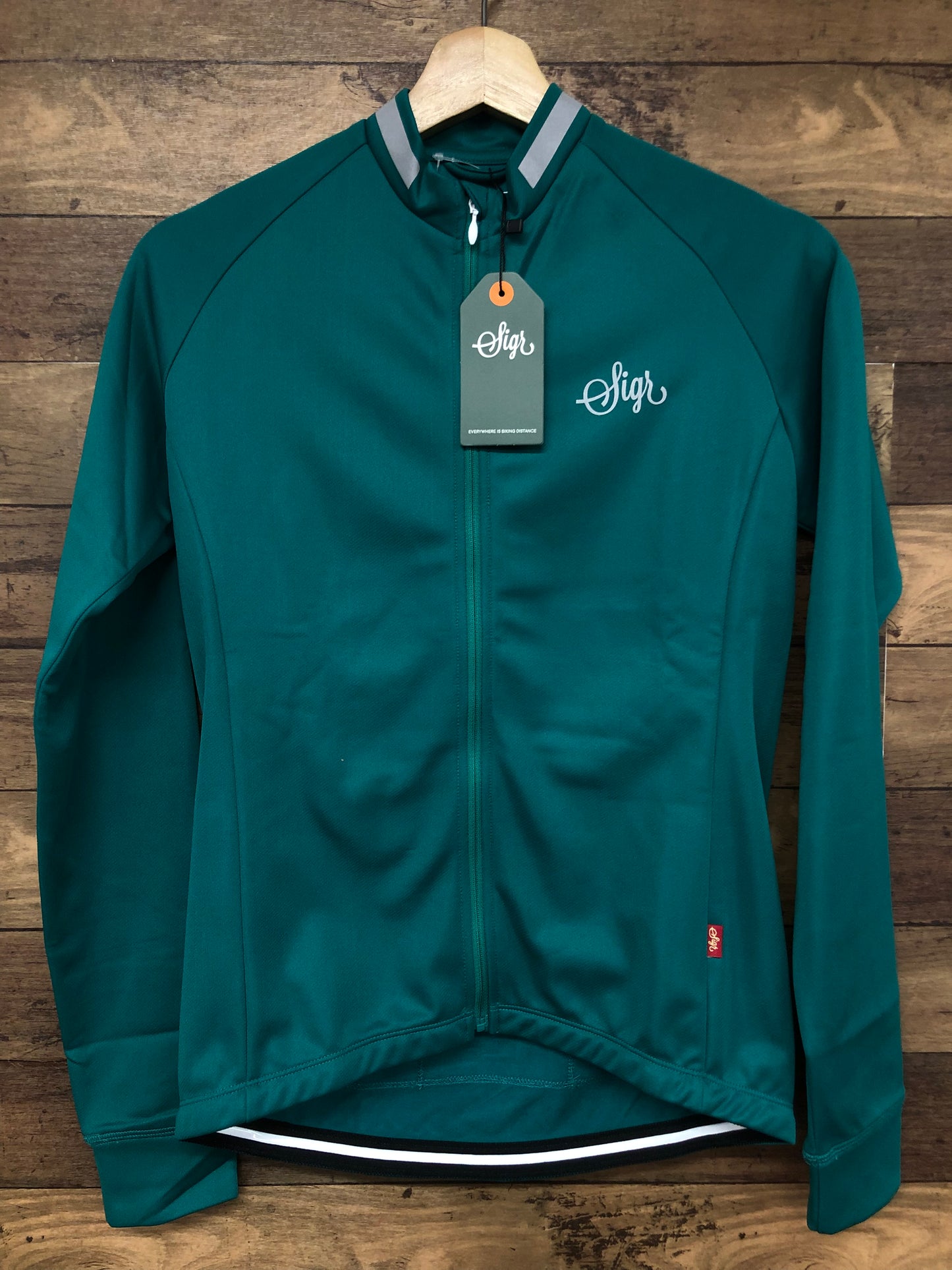 GG952 ★ シーガー Sigr KROKUS MAN 長袖サイクルジャージ 緑 XS