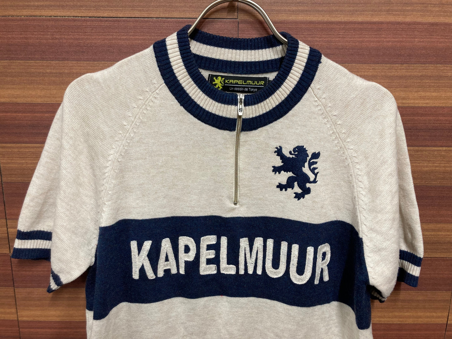 GU111 カペルミュール kapelmuur 半袖 サイクルジャージ ニット生地 M ベージュ