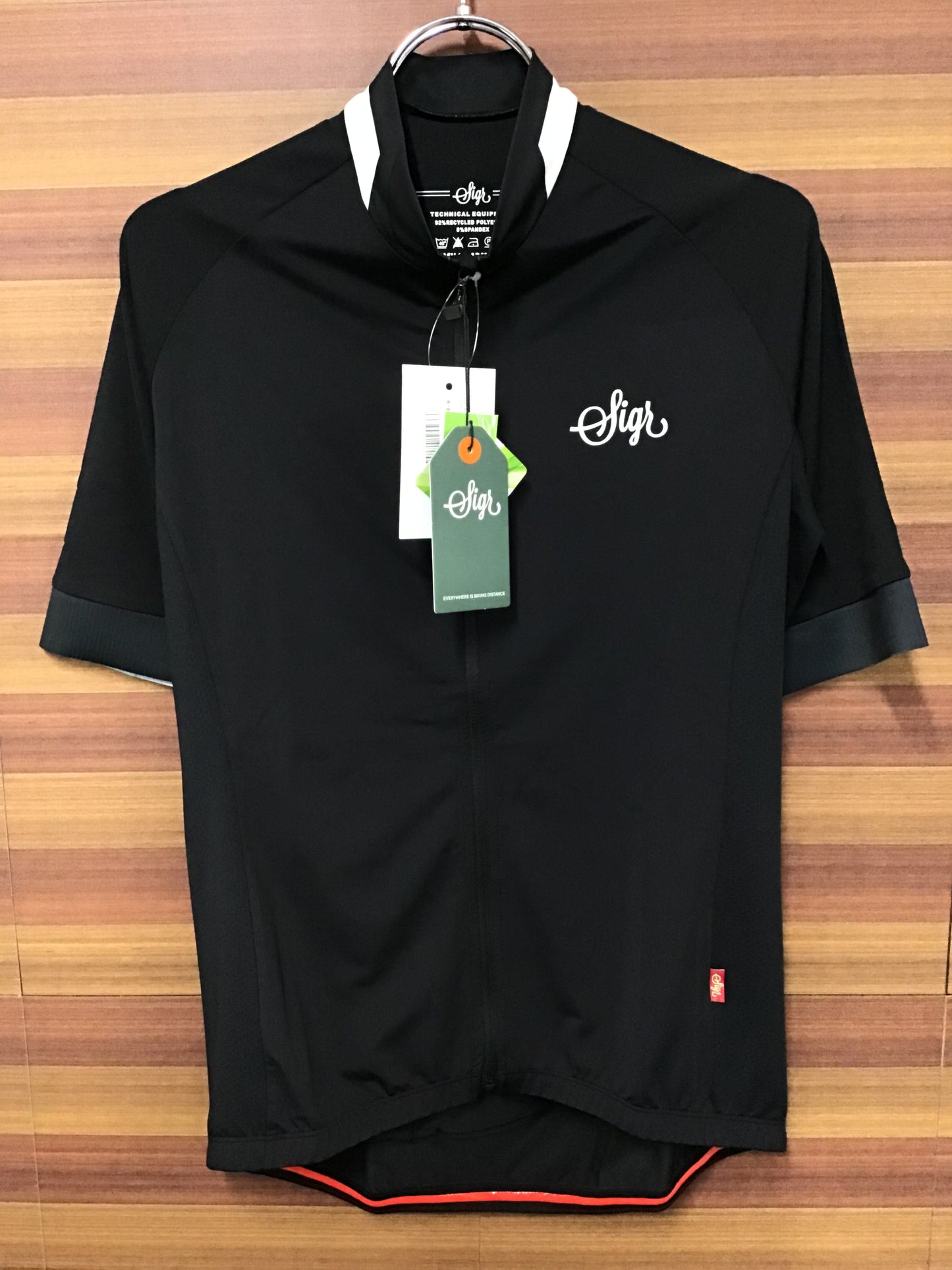 GY139 ★シーガー Sigr GRUS MAN 半袖サイクルジャージ 黒 XS