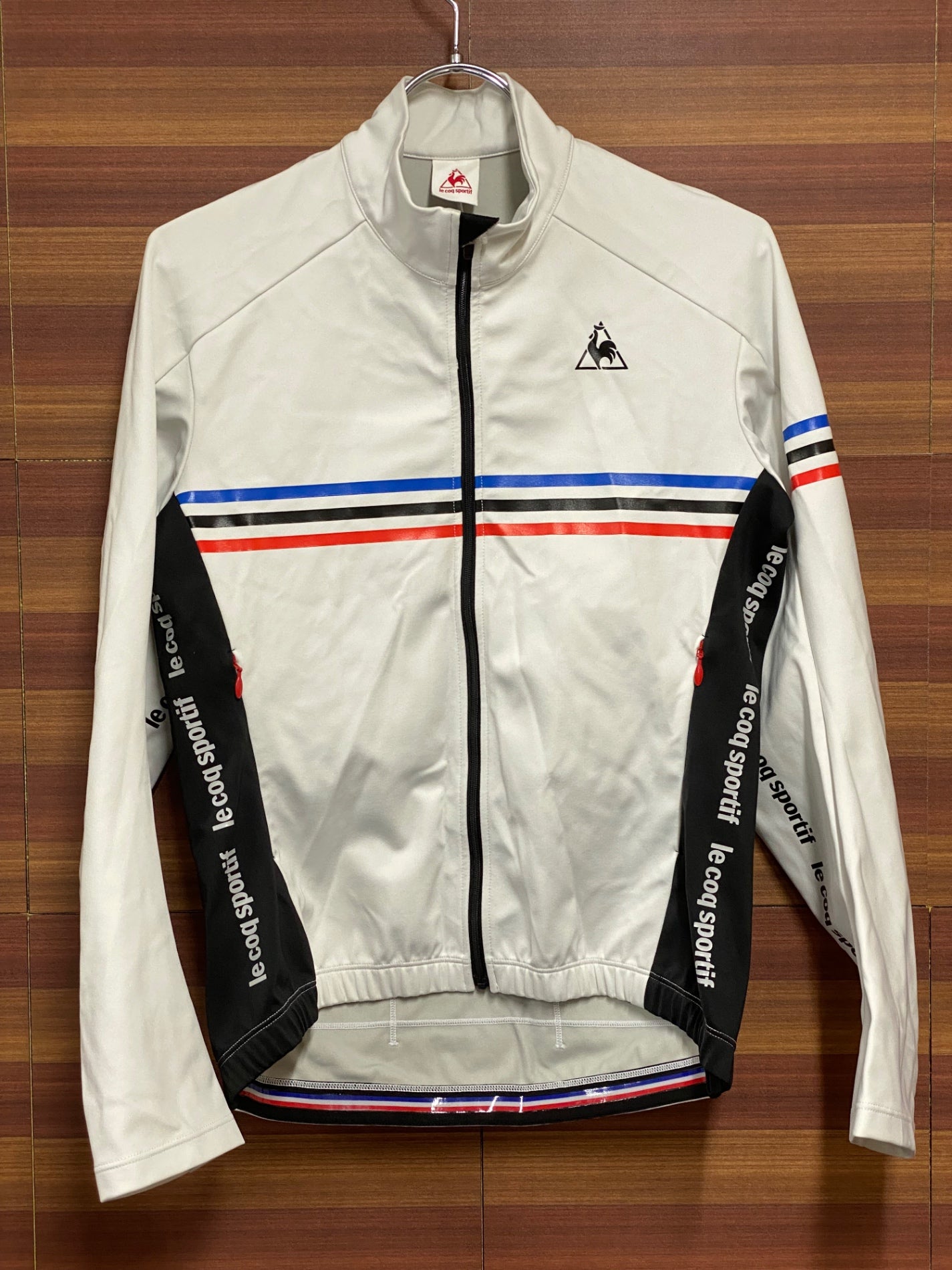 HR444 ルコックスポルティフ le coq sportif 長袖 サイクルジャージ 白