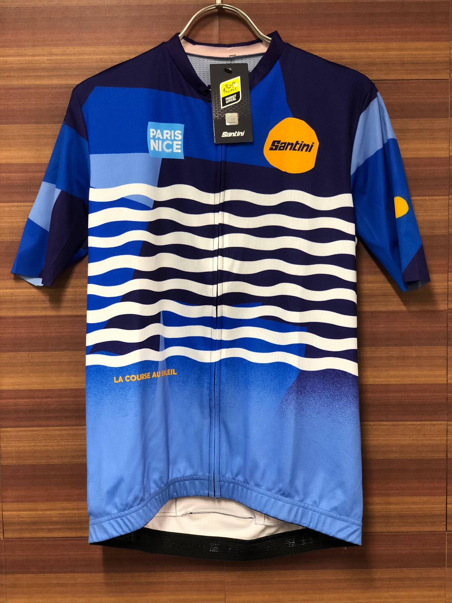 GL310 サンティーニ Santini 半袖サイクルジャージ 青 M PARIS NICE
