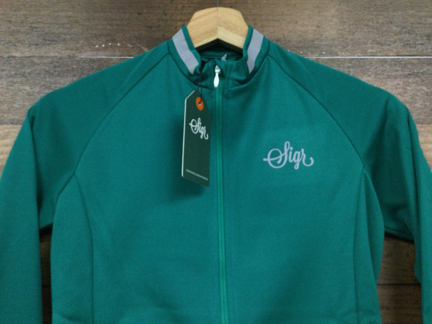 GG955 ★ シーガー Sigr KROKUS WOMAN 長袖サイクルジャージ 緑 XS