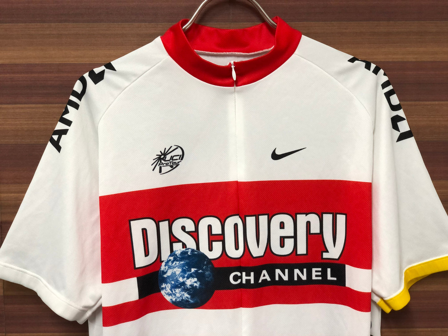 GC307 ナイキ NIKE 半袖 サイクルジャージ 白赤 L