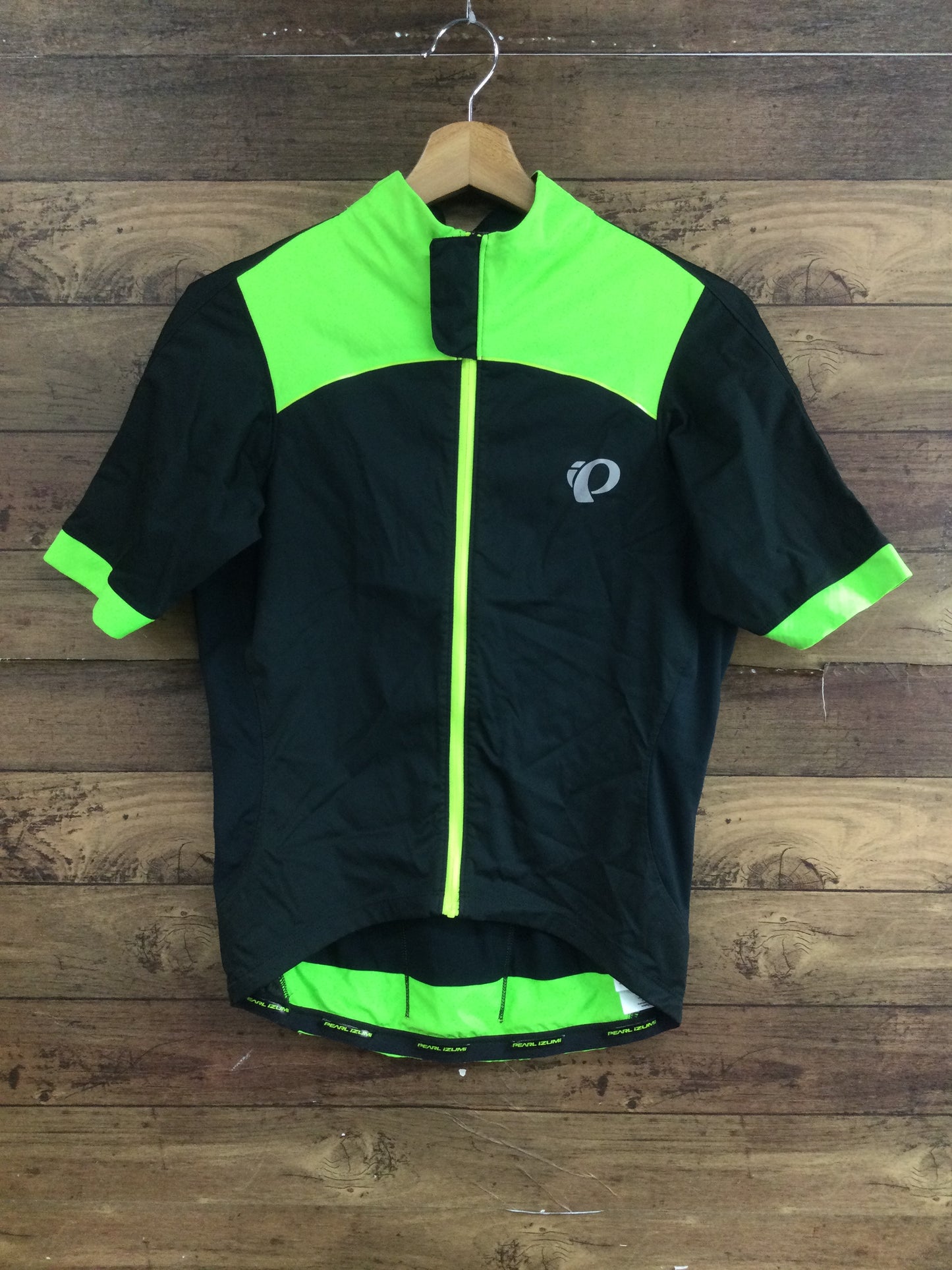 GA003 パールイズミ PEARL iZUMi 防風 半袖 サイクルジャージ S 黒緑