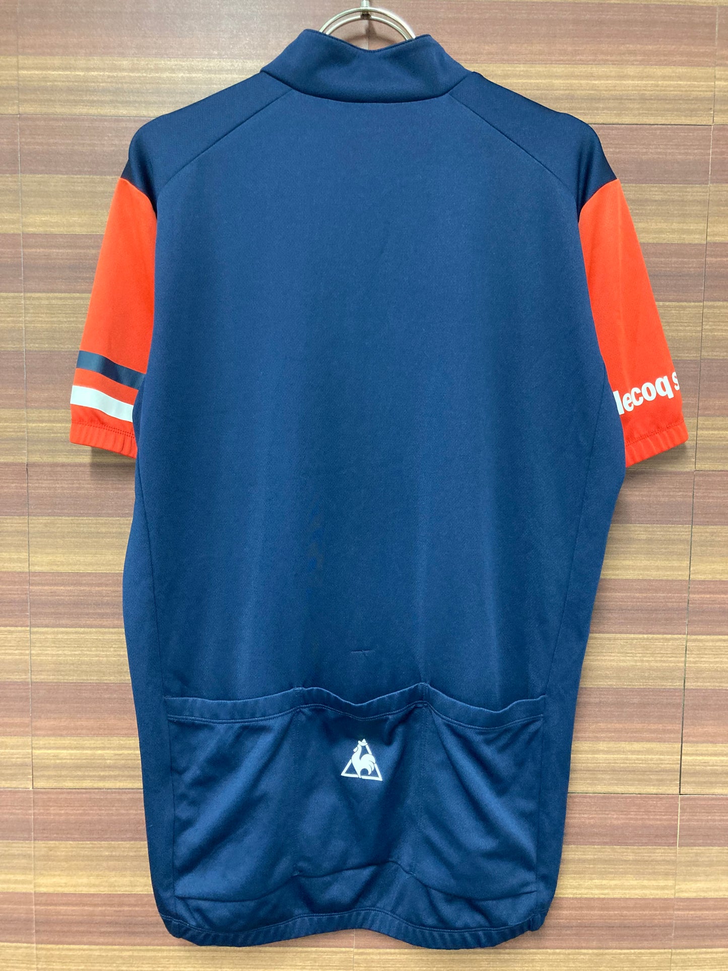 GX981 ルコックスプルティフ le coq sportif 半袖 サイクルジャージ 紺 O ※ほつれ