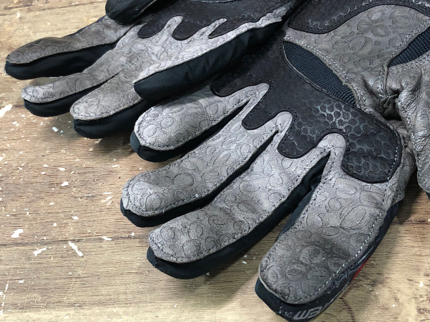 HA202 パールイズミ PEARLiZUMi 裏起毛 長指 サイクルグローブ 黒 XL ※汚れ有
