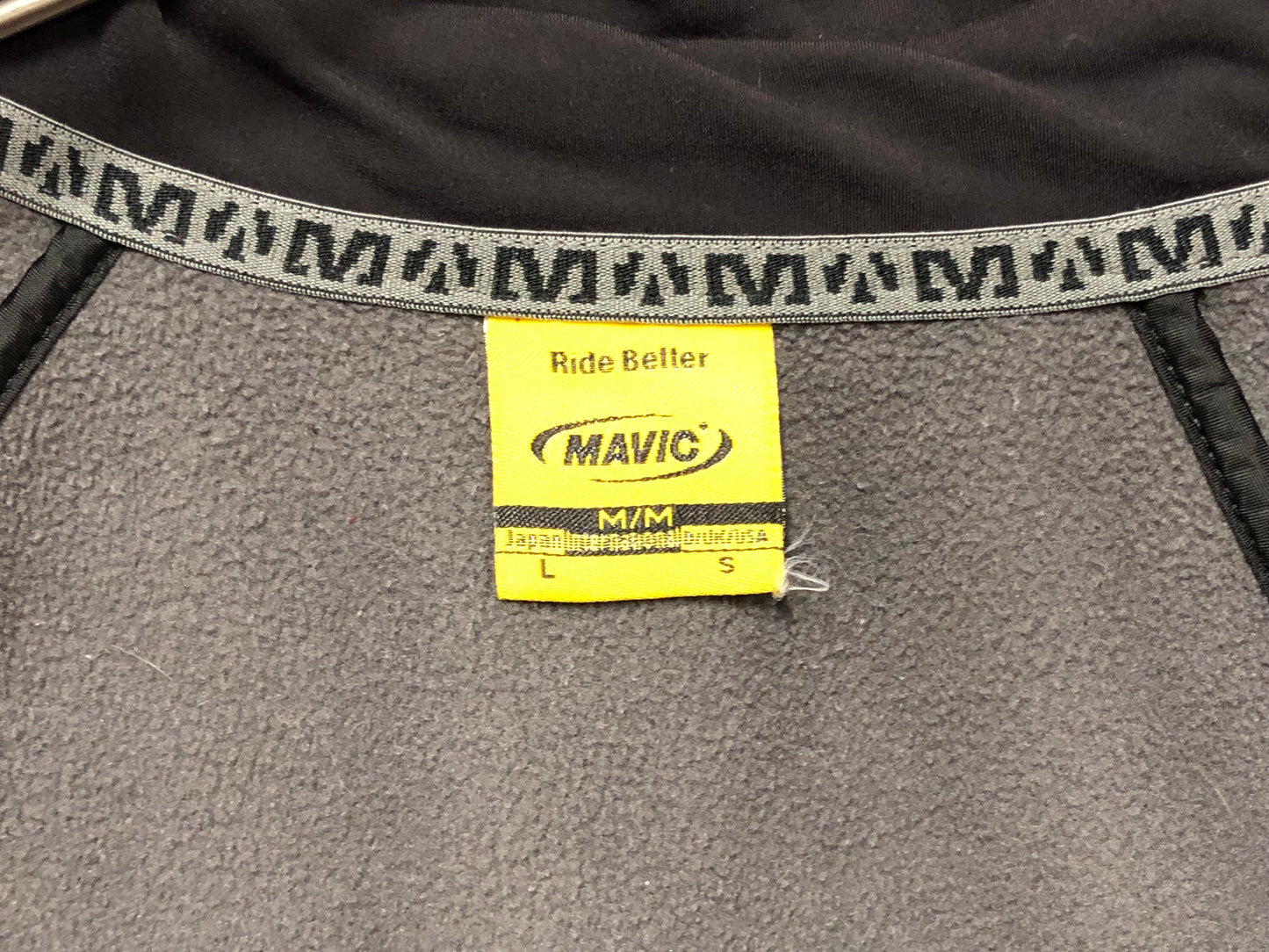 GJ393 マヴィック Mavic 裏起毛 長袖 サイクルジャケット L レッド ※袖汚れ