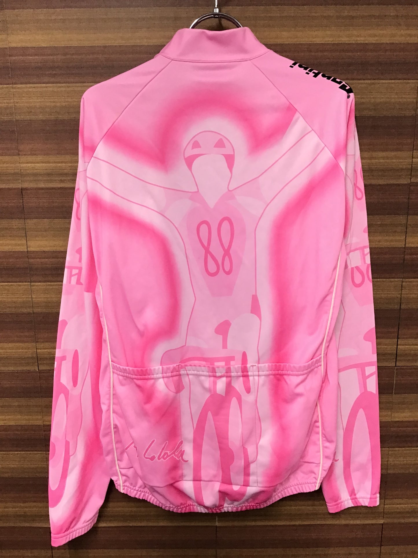 GV910 サンティーニ Santini 裏起毛 長袖 サイクルジャージ ピンク L