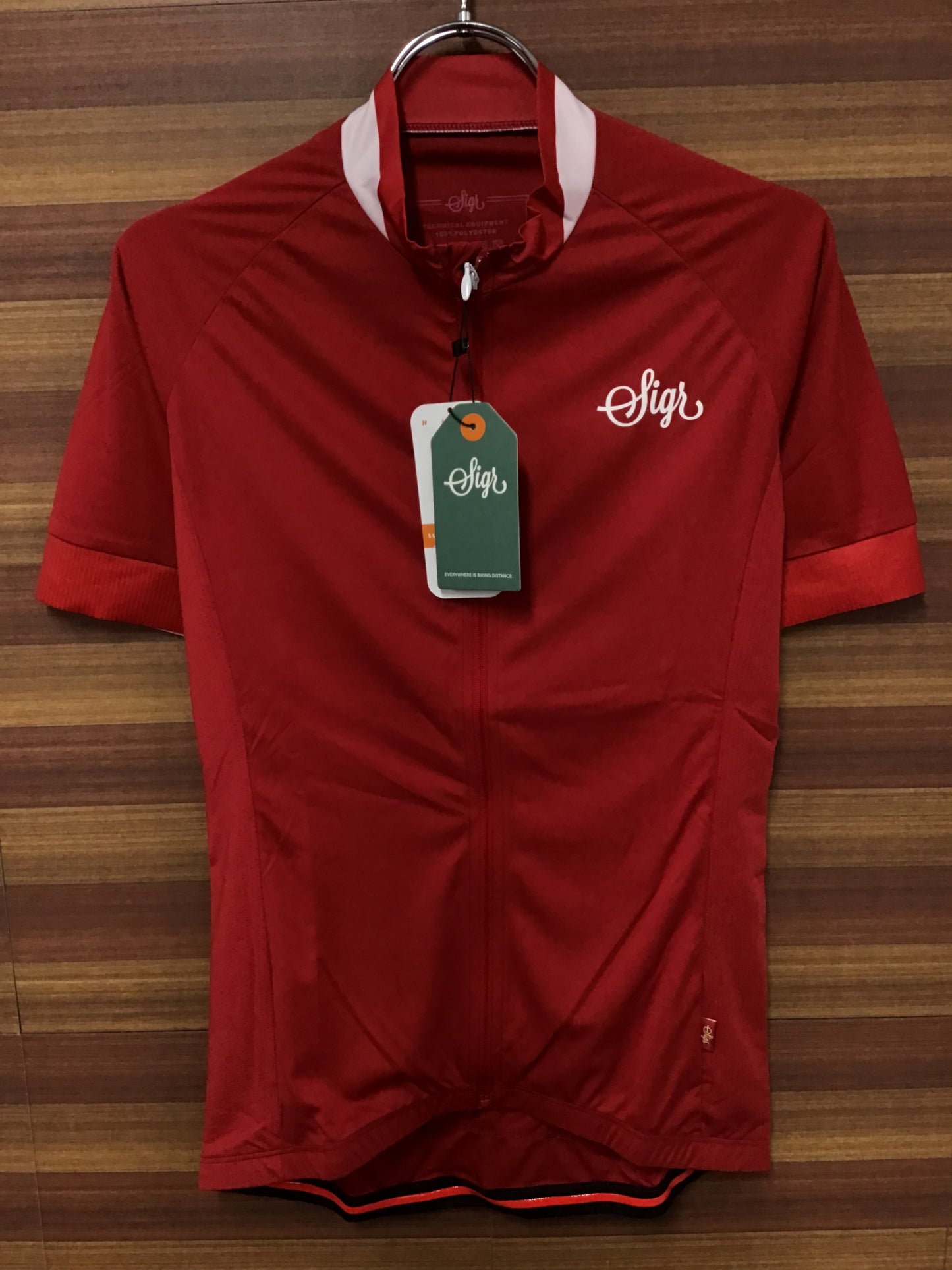 GY164 ★シーガー Sigr VALLMO MAN 半袖サイクルジャージ 赤 M