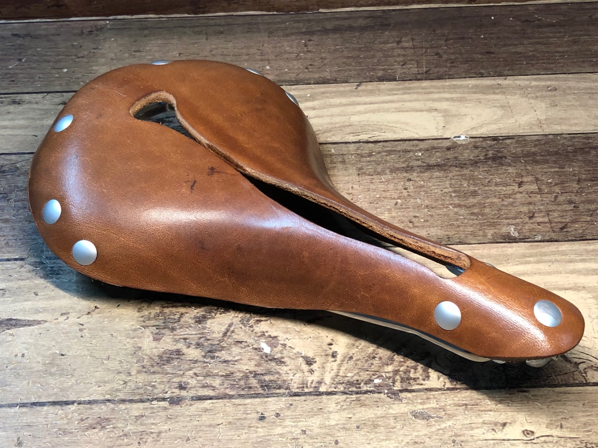 HG463 セラアナトミカ SELLE ANATOMICA H2 サドル スチールレール 茶 革