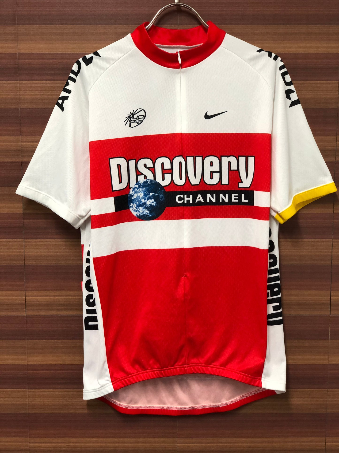 GC307 ナイキ NIKE 半袖 サイクルジャージ 白赤 L