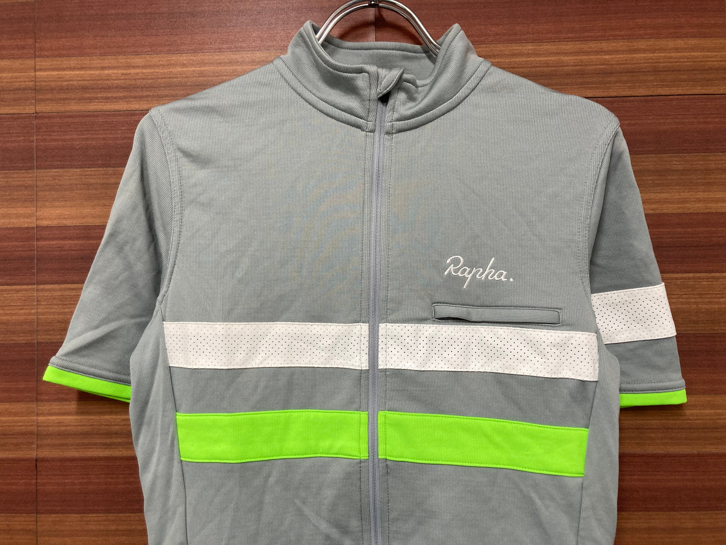 GW799 ラファ Rapha BREVET JERSEY 半袖 サイクルジャージ グレー S