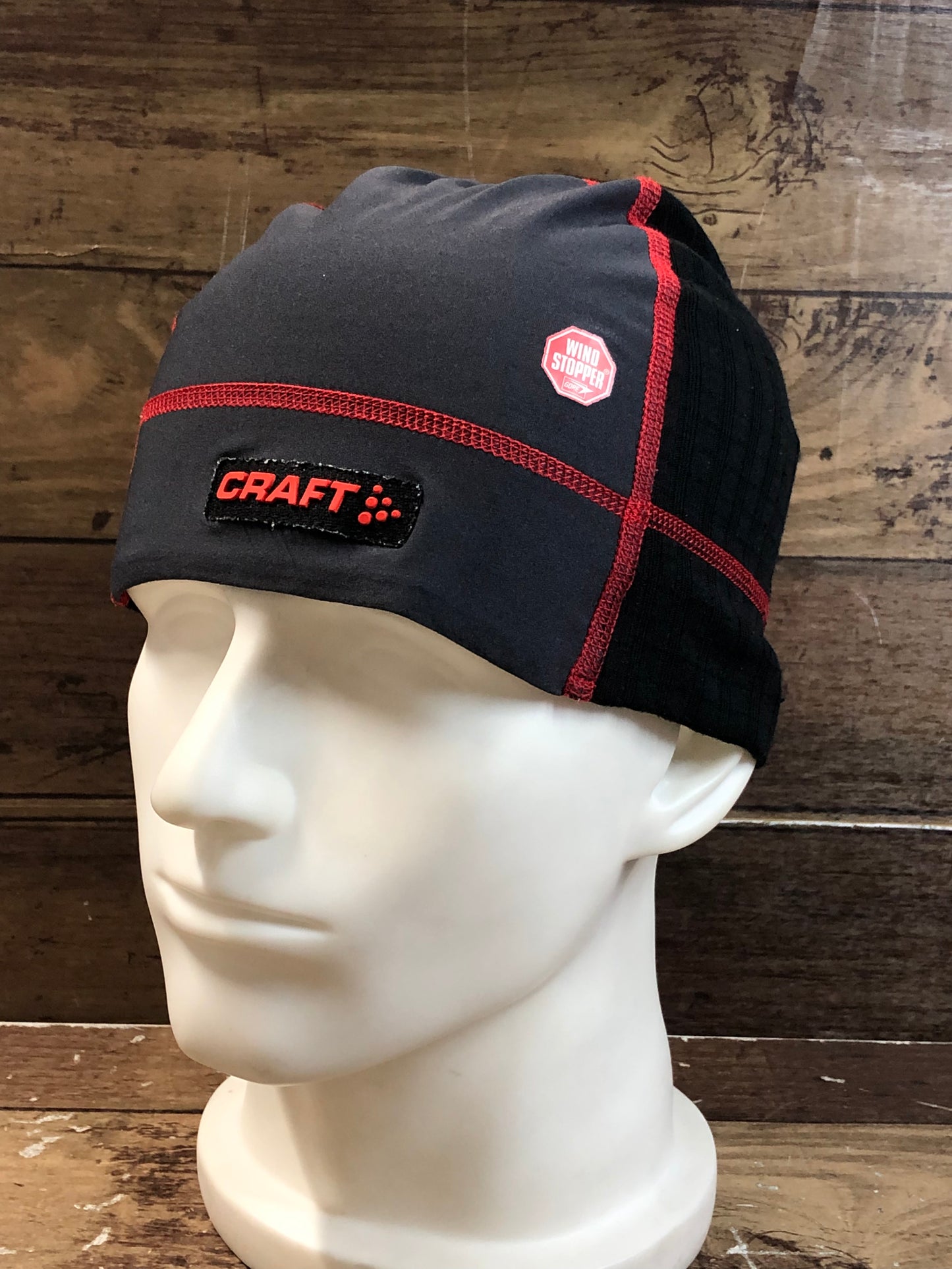 GQ206 クラフト CRAFT ゴア GORE WINDSTOPPER サイクルキャップ 黒 L/XL ※毛玉