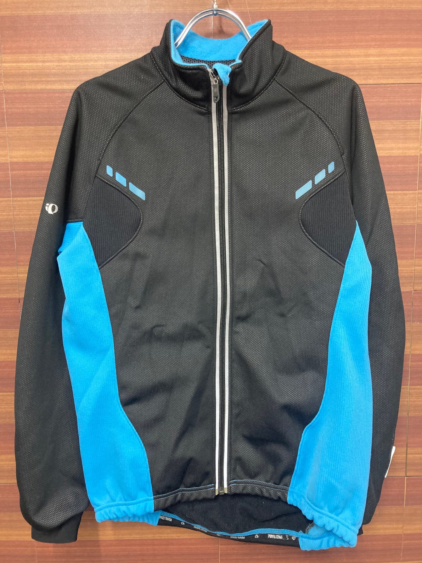 HP286 パールイズミ PEARL iZUMi 長袖 サイクルジャケット 黒 水 M 裏起毛 WINDBREAK