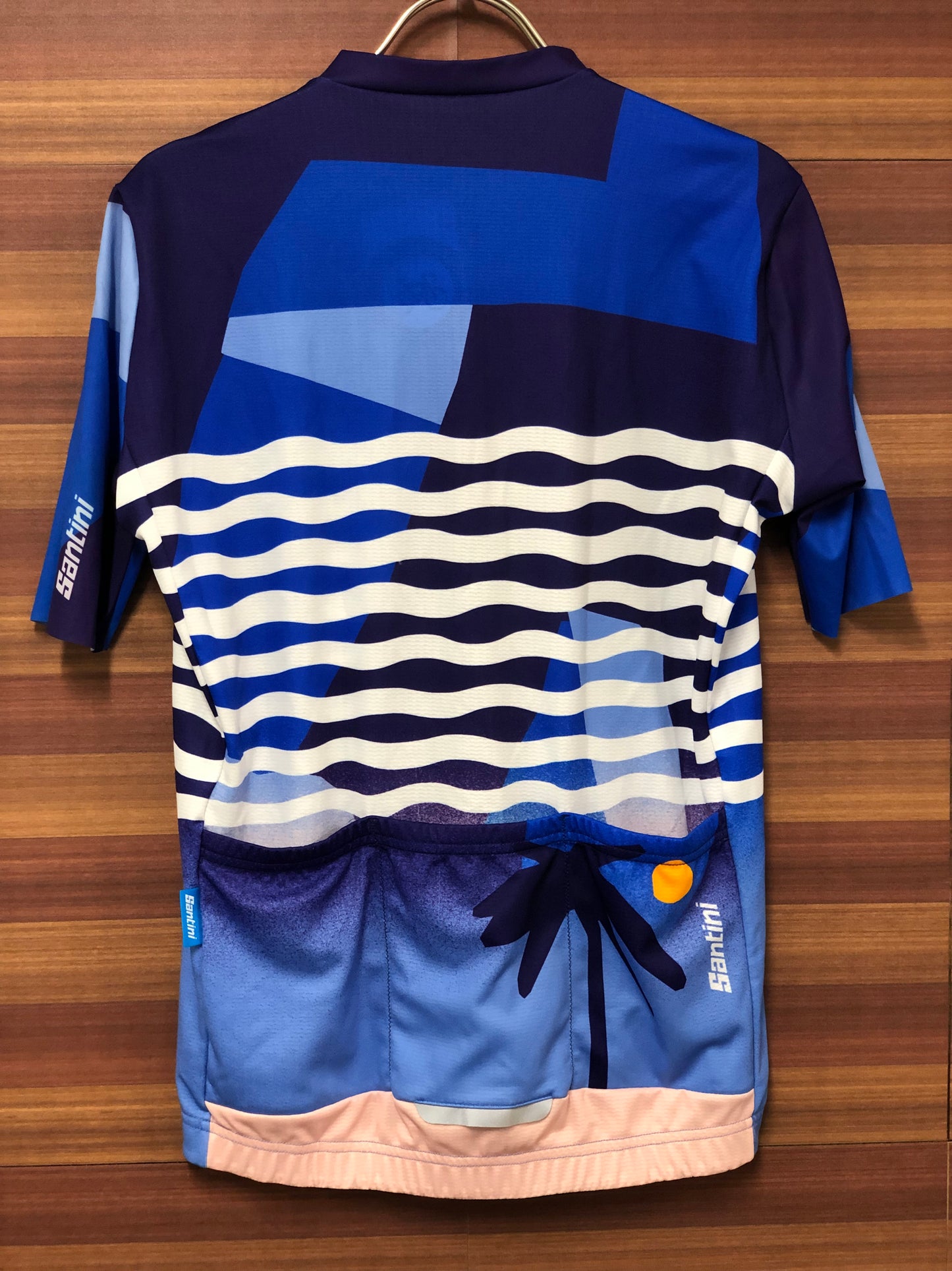 GL309 サンティーニ Santini 半袖サイクルジャージ 青 M PARIS NICE