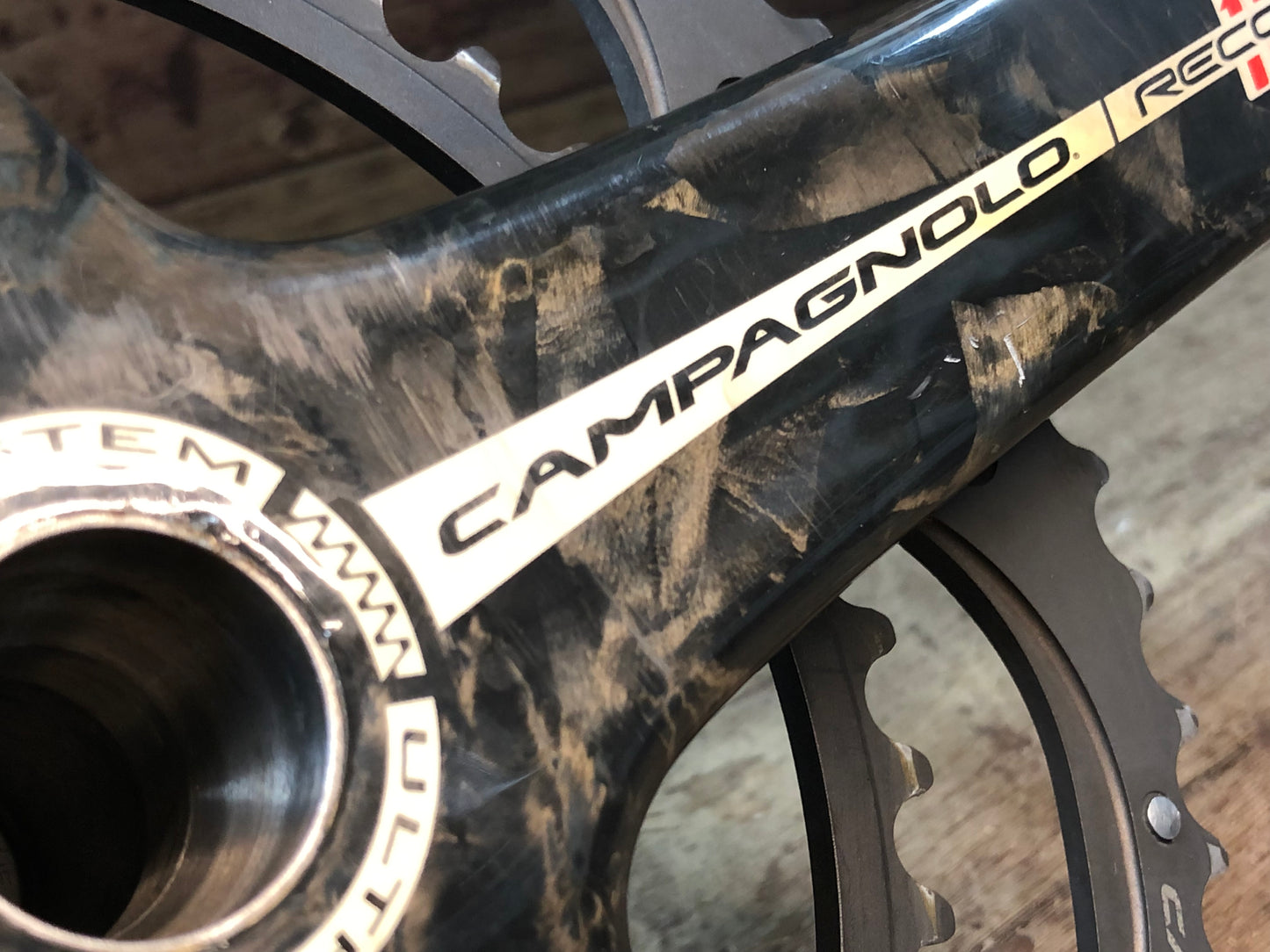 GZ748 カンパニョーロ CAMPAGNOLO レコード RECORD クランクセット 53/39T UT 170mm インナーチェーンリング STRONGLIGHT Enduro セラミックベアリング付属 ※ガリ傷あり
