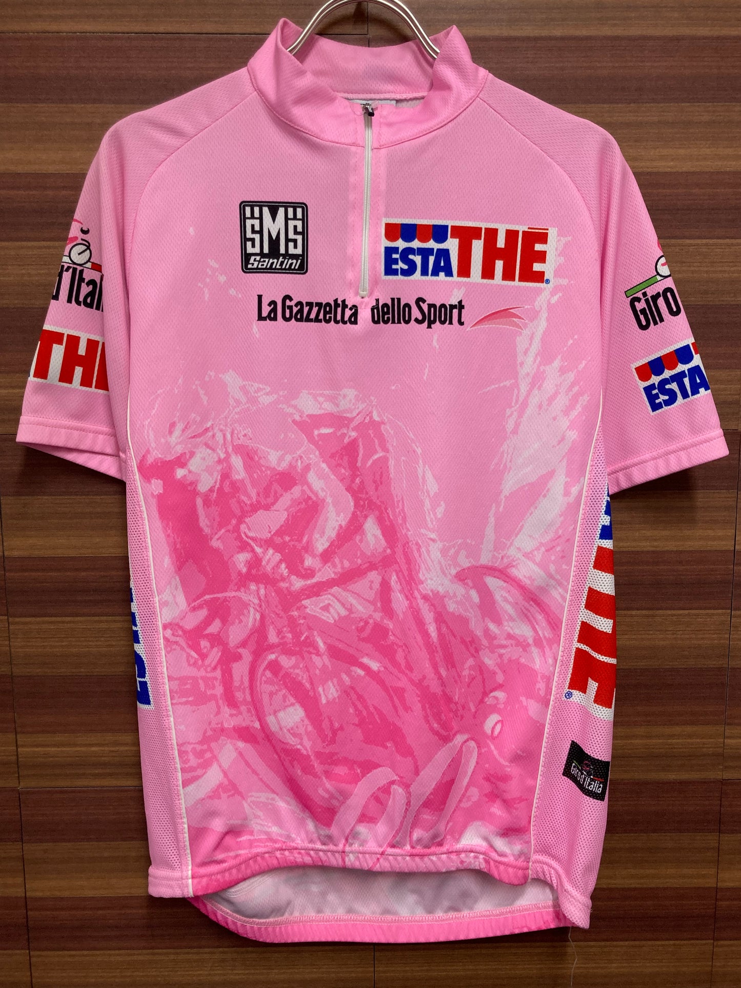 GV913 サンティーニ Santini 半袖 サイクルジャージ ピンク L