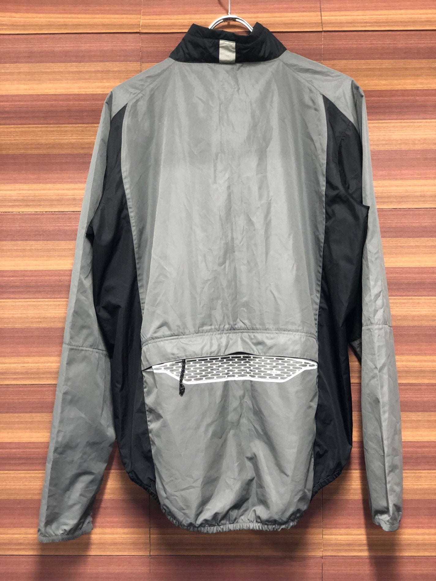 IS956 POLO SPORT 長袖 ウィンドブレイカー グレー 黒 S ※プリント割れ