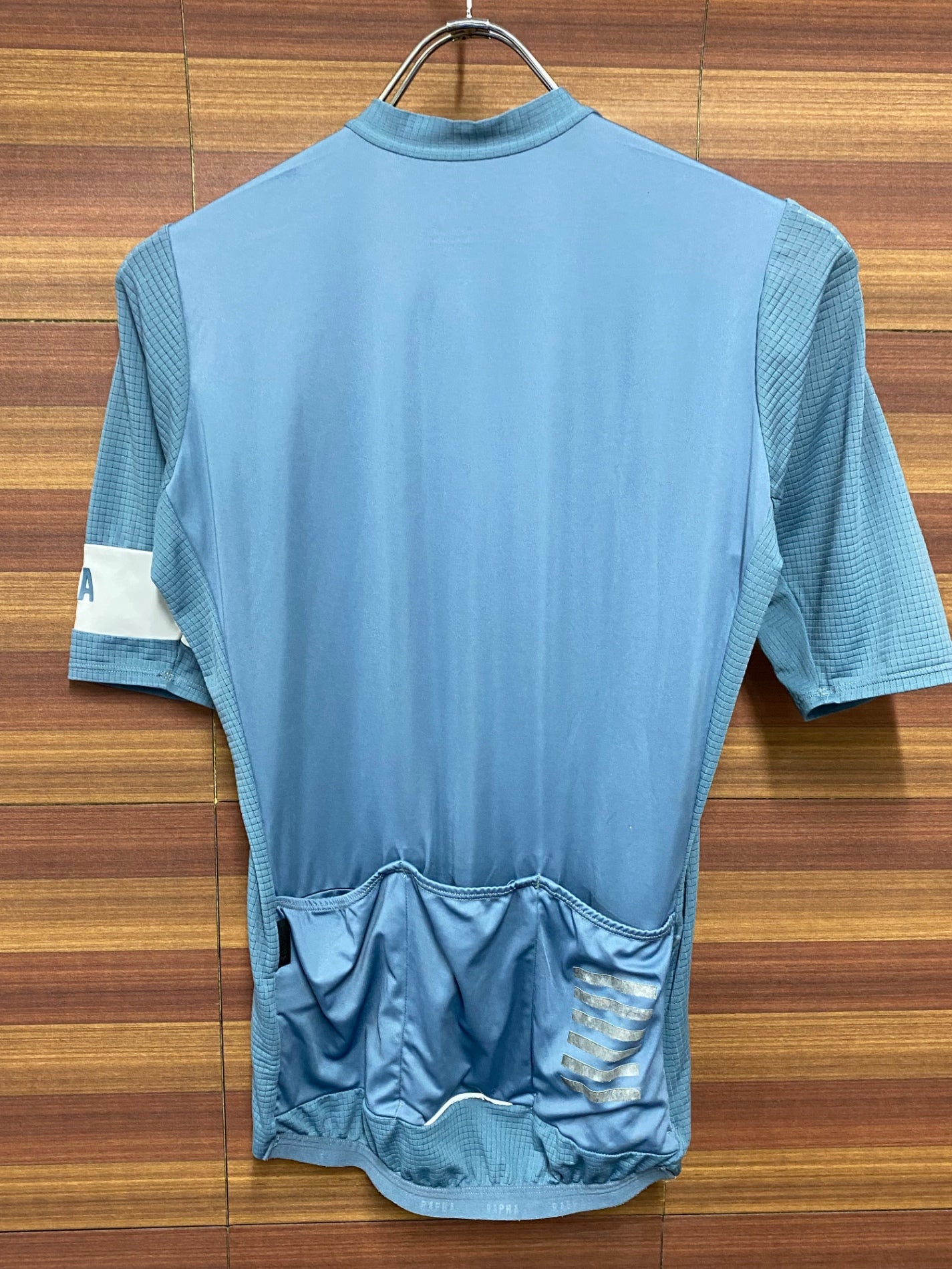 IT648 ラファ Rapha PRO TEAM FLYWEIGHT JERSEY 半袖 サイクルジャージ 水 S ※プリントのスレ