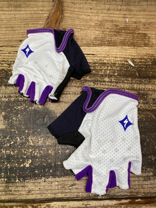 JB089 スペシャライズド SPECIALIZED GRAIL 指切り グローブ 白 紫 S