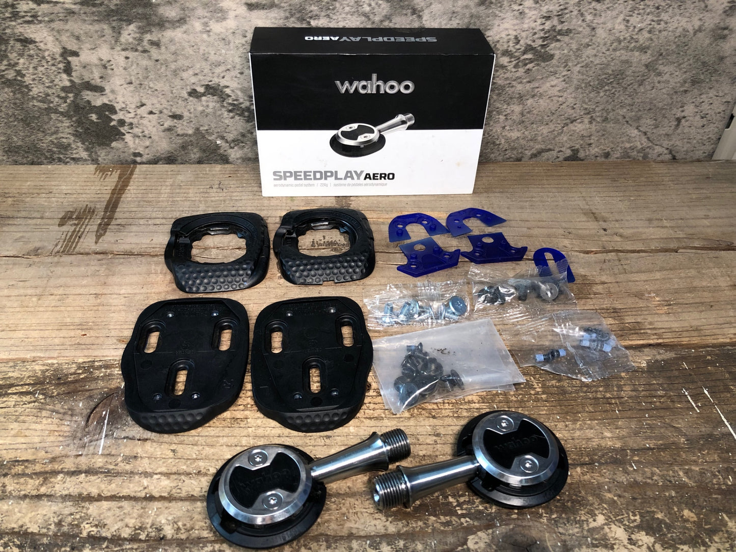 IL554 ワフー Wahoo スピードプレイ SPEEDPLAY AERO ビンディングペダル ステンレスシャフト クリート付き