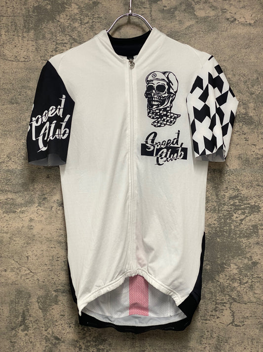 JB912 アソス ASSOS SPEED CLUB JERSEY 2020 半袖 サイクルジャージ 白 黒 ドクロ M 限定ジャージ