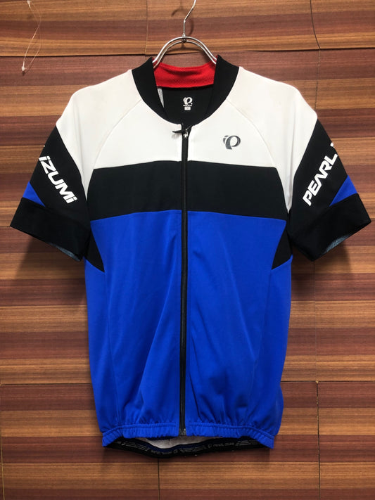 IP250 パールイズミ PEARL iZUMi 半袖 サイクルジャージ 白 青 M