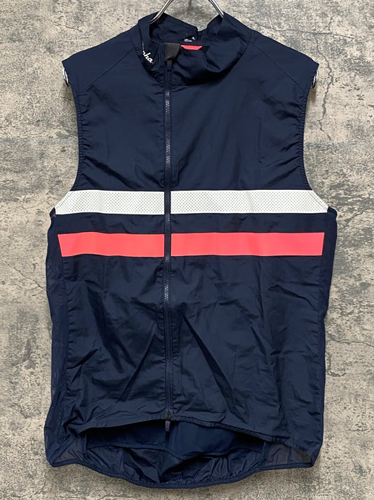 JB010 ラファ Rapha BREVET GILET WITH POCKETS サイクルベスト ジレ 紺 L