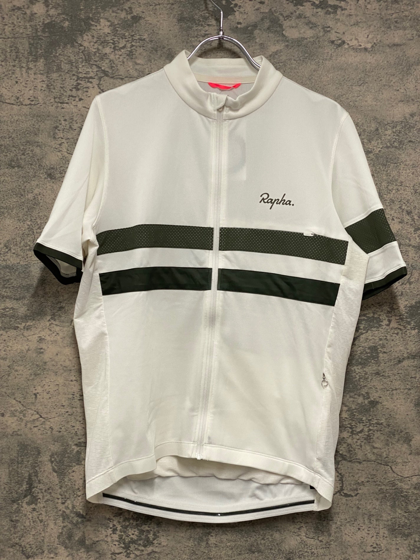 JB052 ラファ Rapha BREVET LIGHTWEIGHT JERSEY 半袖 サイクルジャージ 白 L