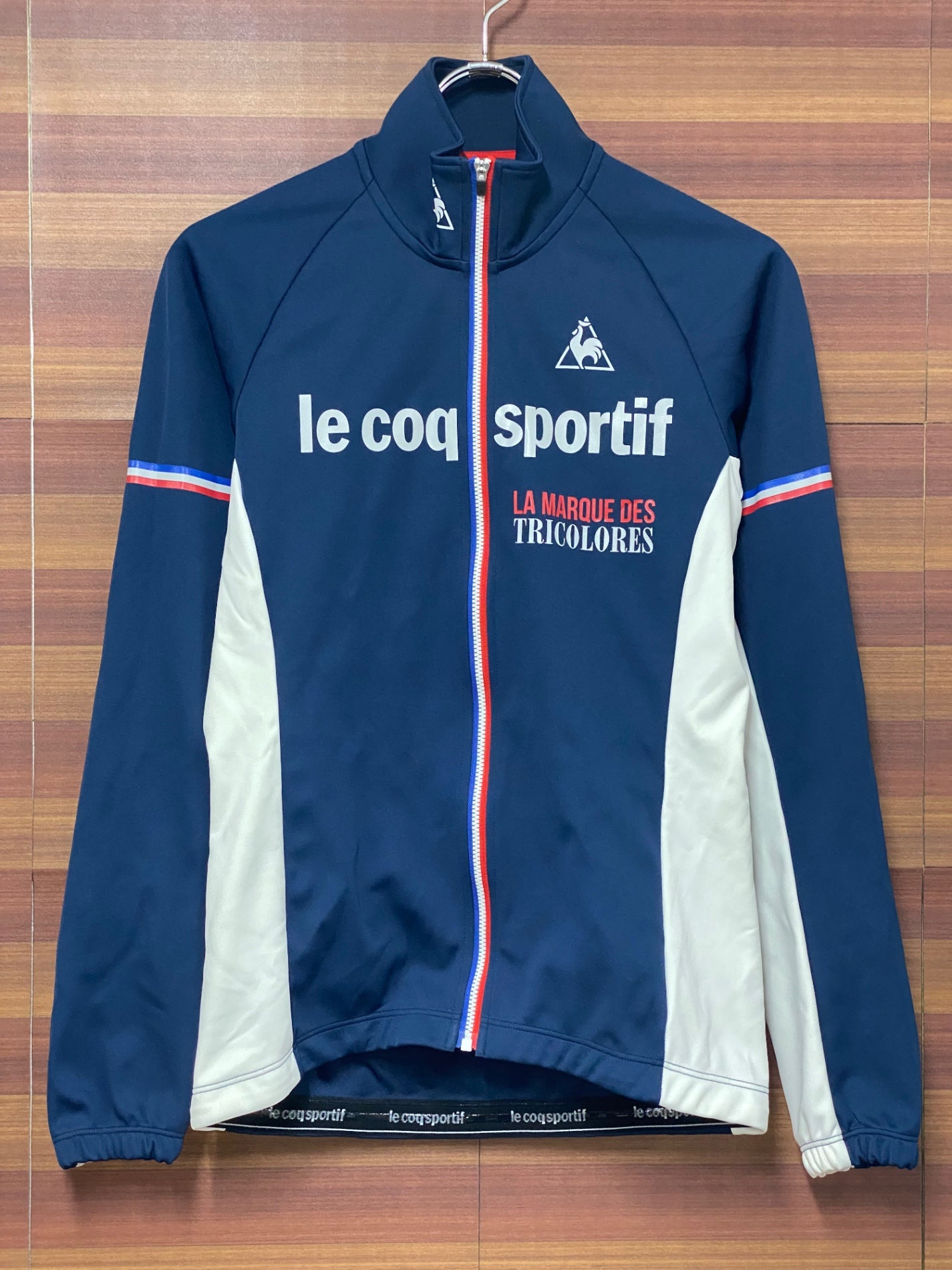 IH833 ルコックスポルティフ le coq sportif 長袖 サイクルジャケット M 青