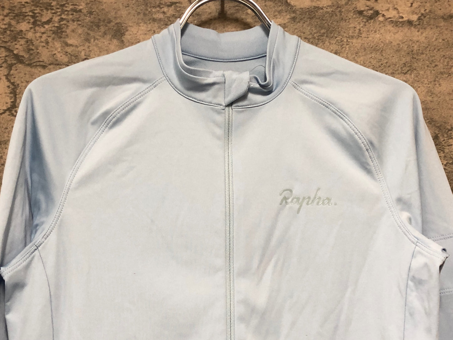 IY237 ラファ Rapha WOMEN'S CORE LONG SLEEVE JERSEY 長袖 サイクルジャージ 水色 S 裏起毛