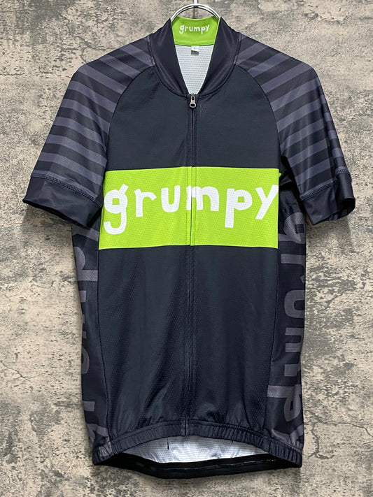 JB545 グランピー grumpy 半袖 サイクルジャージ グレー 緑 L