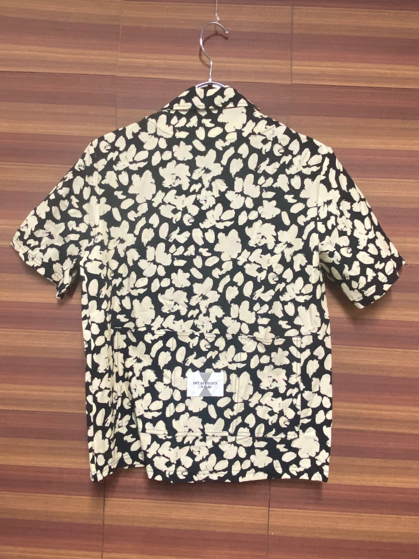 IN558 カフェドシクリステ Cafe du Cycliste LAURELINE ショートスリーブグラベルシャツ 半袖 黒 花柄 XXS