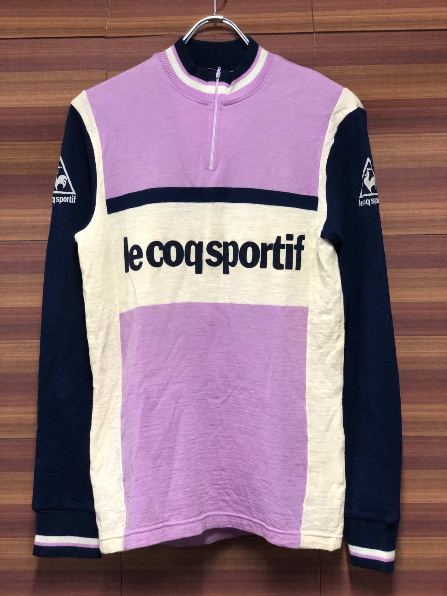 IT697 ルコックスポルティフ le coq sportif 長袖サイクルジャージ 紫 94-5