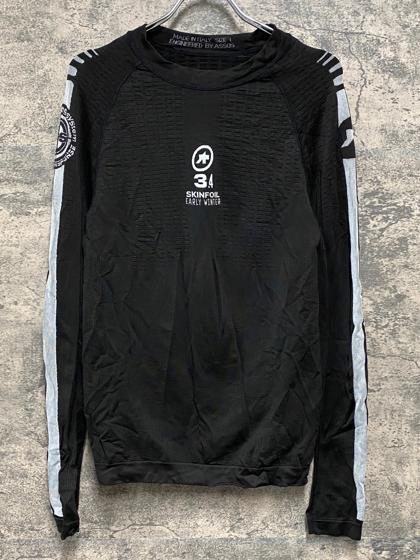 JB298 アソス assos SKINFOIL 3.4 長袖 ベースレイヤー 黒 SIZE1 EARLY WINTER