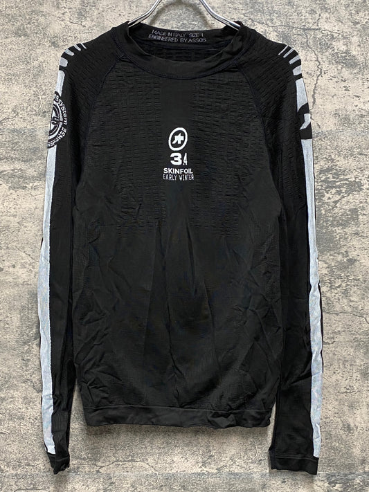 JB298 アソス assos SKINFOIL 3.4 長袖 ベースレイヤー 黒 SIZE1 EARLY WINTER